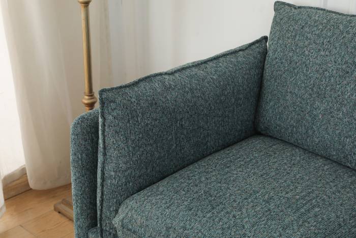 Freya Modern 2.5 Seater Sofa Bed - Deluxe Green Mix Textured Fabric