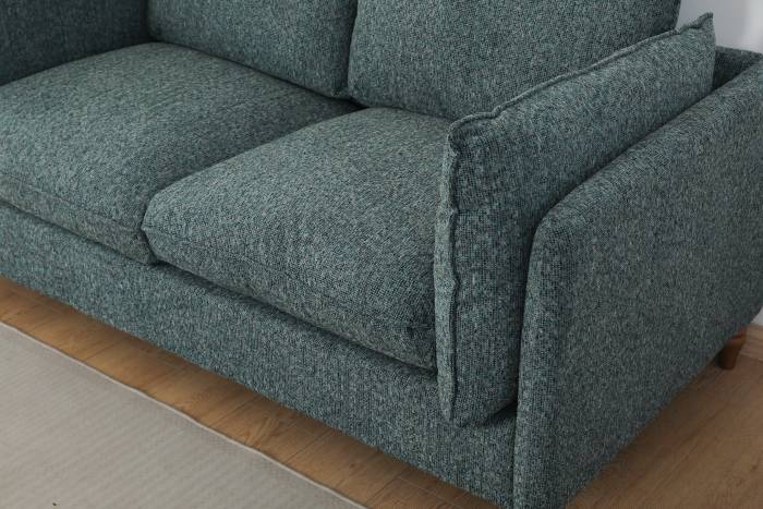 Freya Modern 2.5 Seater Sofa Bed - Deluxe Green Mix Textured Fabric