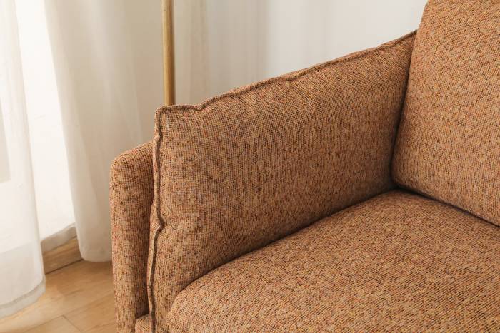 Freya Modern 2.5 Seater Sofa Bed - Deluxe Yellow Mix Textured Fabric
