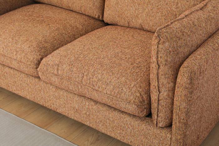 Freya Modern 2.5 Seater Sofa Bed - Deluxe Yellow Mix Textured Fabric