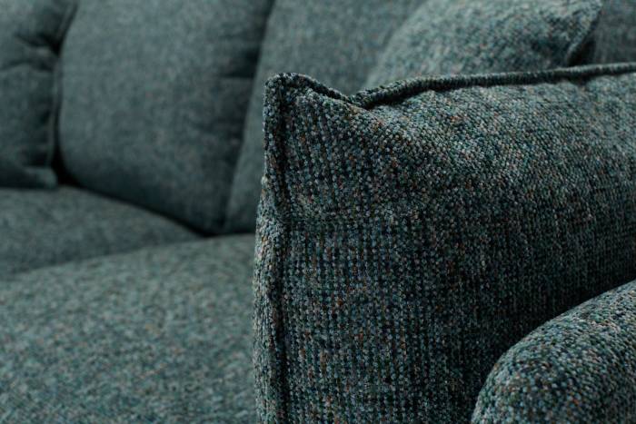 Freya Modern 2.5 Seater Sofa Bed - Deluxe Green Mix Textured Fabric