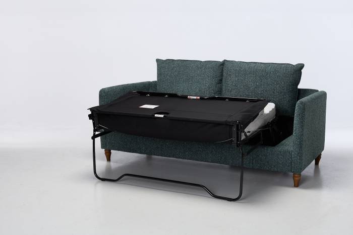 Freya Modern 2.5 Seater Sofa Bed - Deluxe Green Mix Textured Fabric