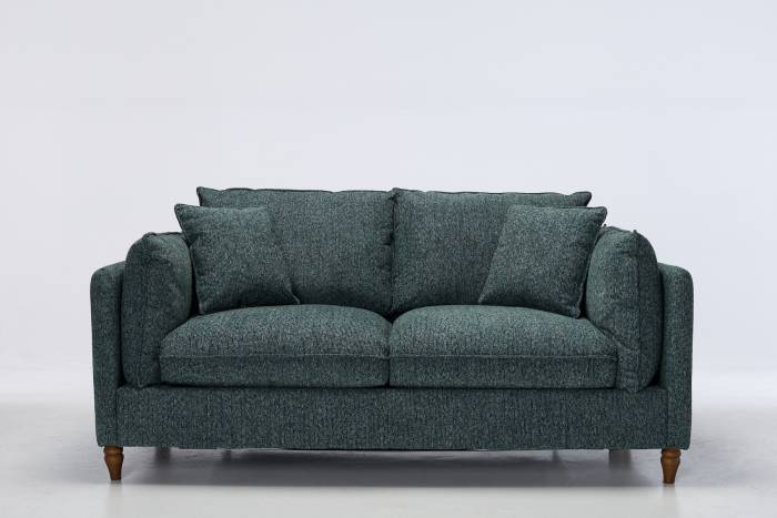 Freya Modern 2.5 Seater Sofa Bed - Deluxe Green Mix Textured Fabric