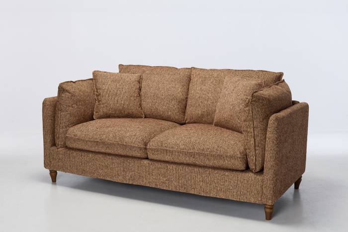 Freya Modern 2.5 Seater Sofa Bed - Deluxe Yellow Mix Textured Fabric