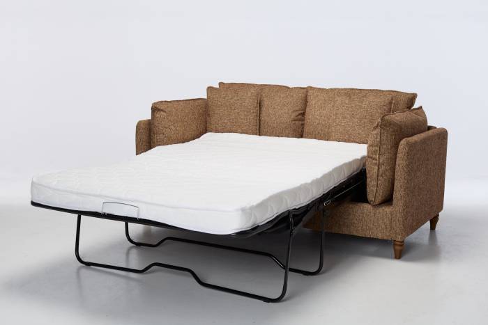 Freya Modern 2.5 Seater Sofa Bed - Deluxe Yellow Mix Textured Fabric