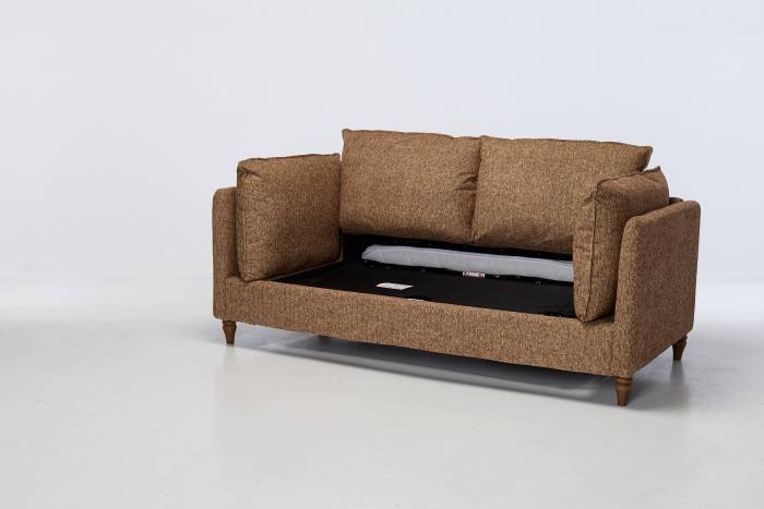 Freya Modern 2.5 Seater Sofa Bed - Deluxe Yellow Mix Textured Fabric