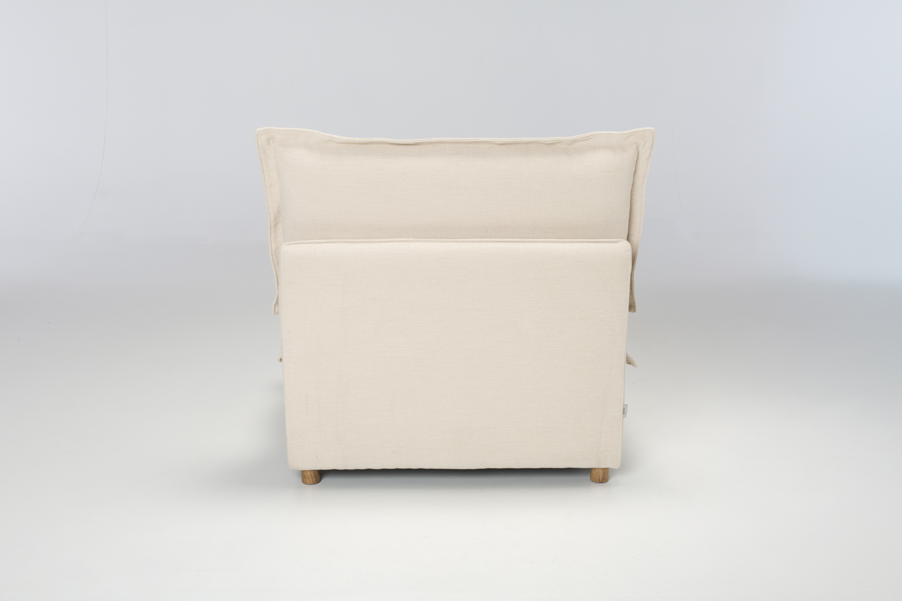 Aura Armless Seat - Premium Modular Armless Sofa Seat, Natural Fine Weave Chenille