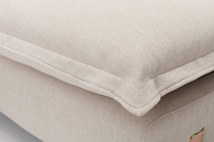 Aura Modern Armless Seat - Oatmeal Premium Basket Weave Chenille