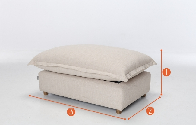 Aura footstool measurements