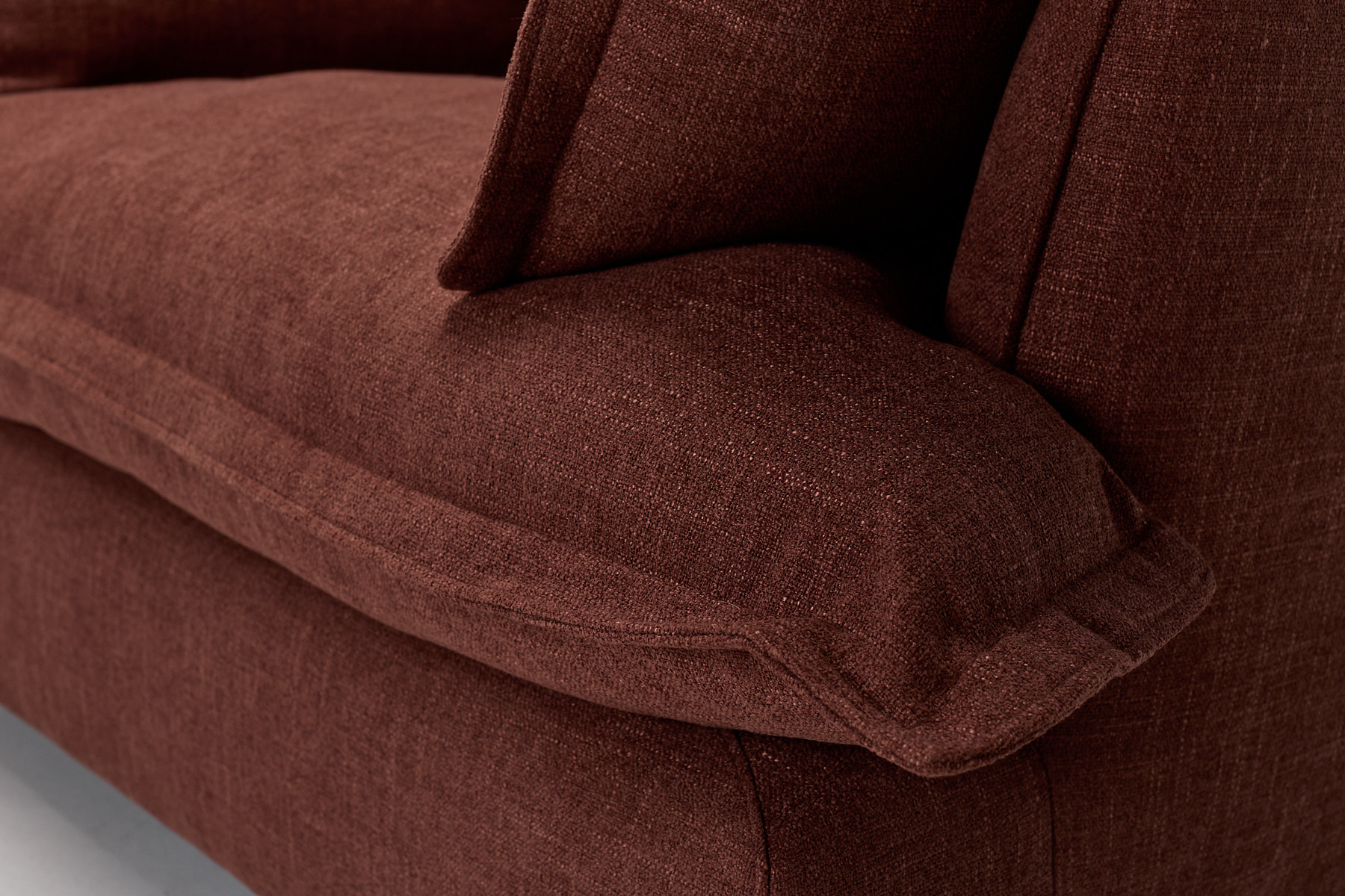 Aura Modern Snuggle Chair - Berry Premium Basket Weave Chenille