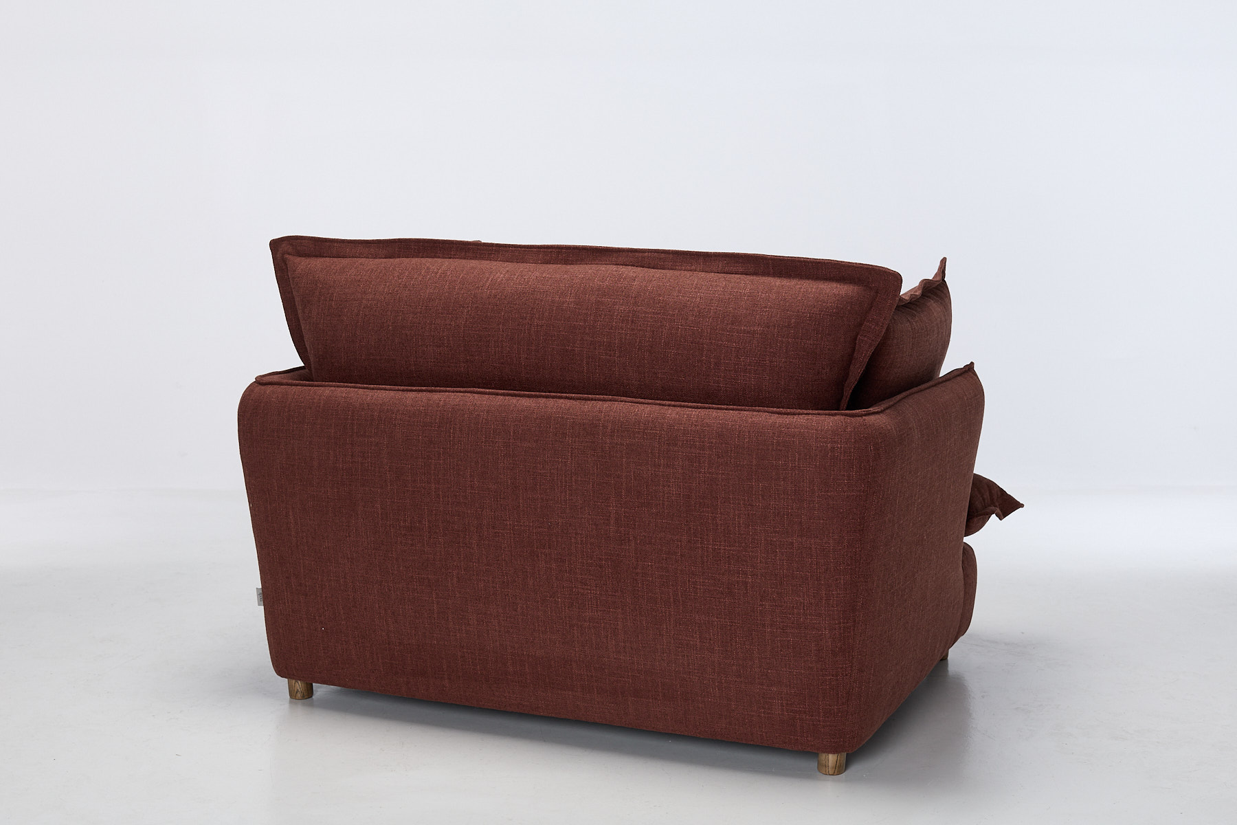 Aura Modern Snuggle Chair - Berry Premium Basket Weave Chenille