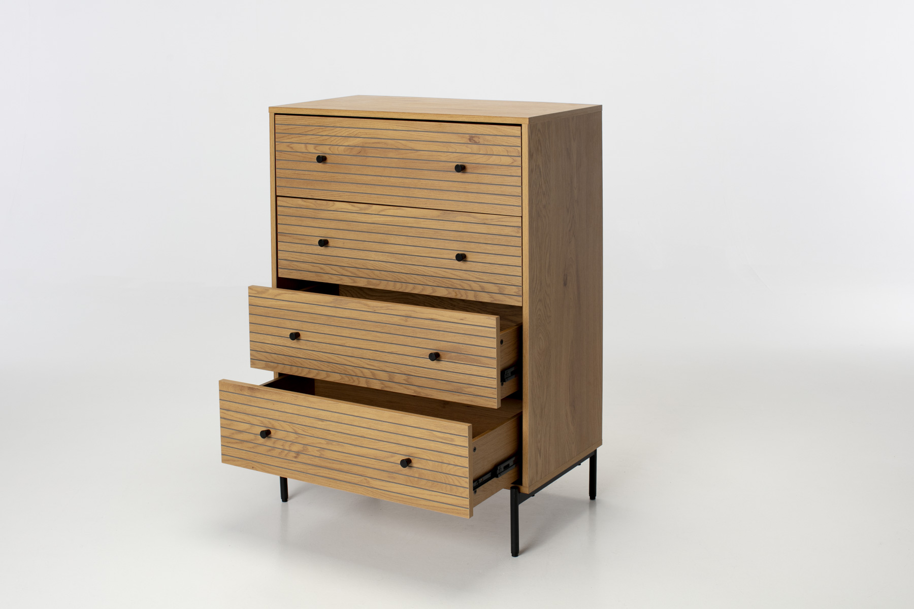 Bergen Chest of Drawers - Oak Effect 4 Drawer Chest