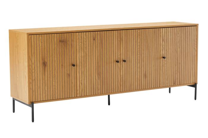 Bergen - Oak Effect 4 Door Sideboard