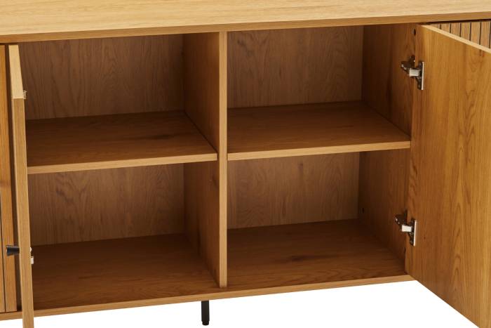 Bergen - Oak Effect 4 Door Sideboard