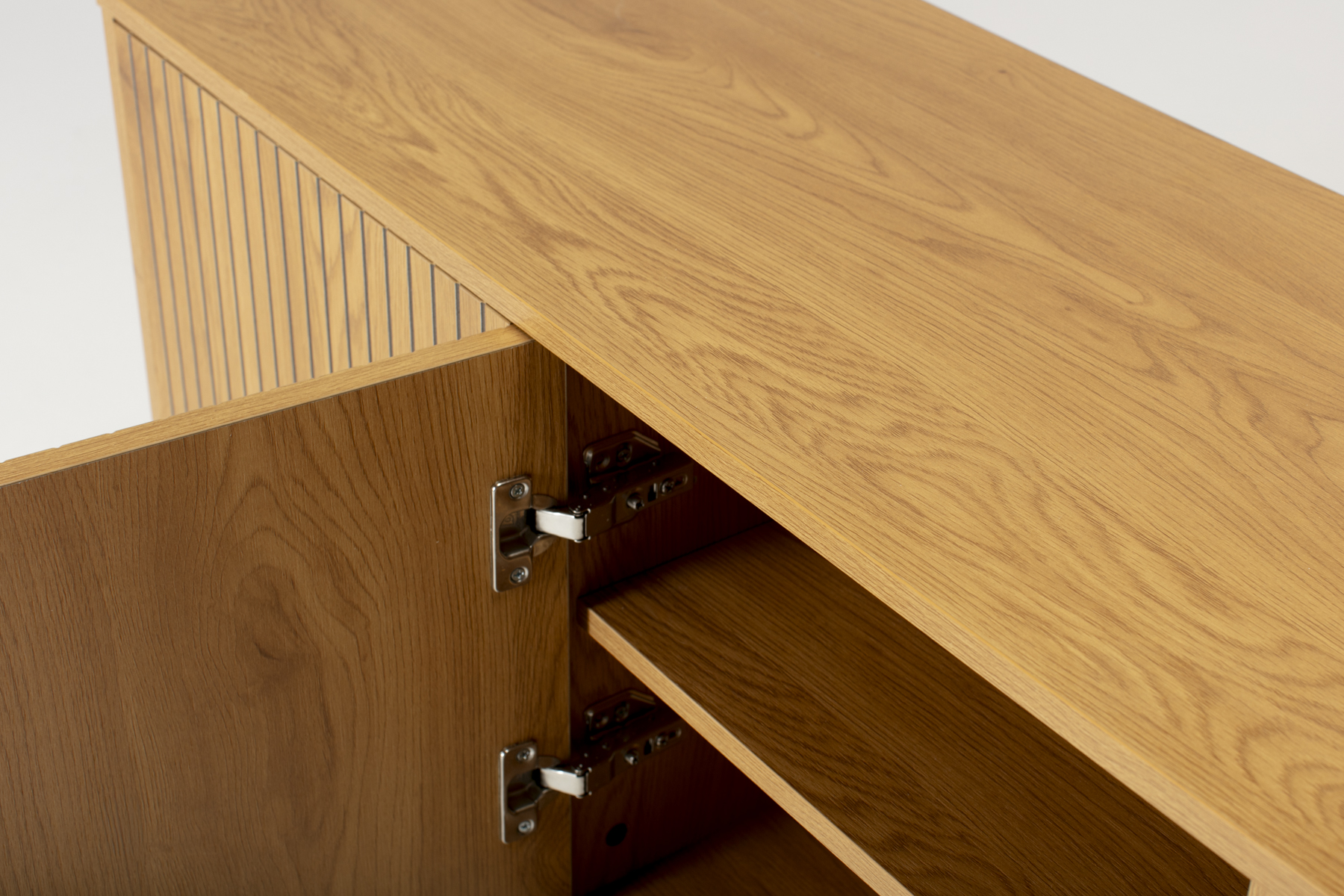 Bergen TV Unit - 1.8m Oak Effect 4 Door TV Unit