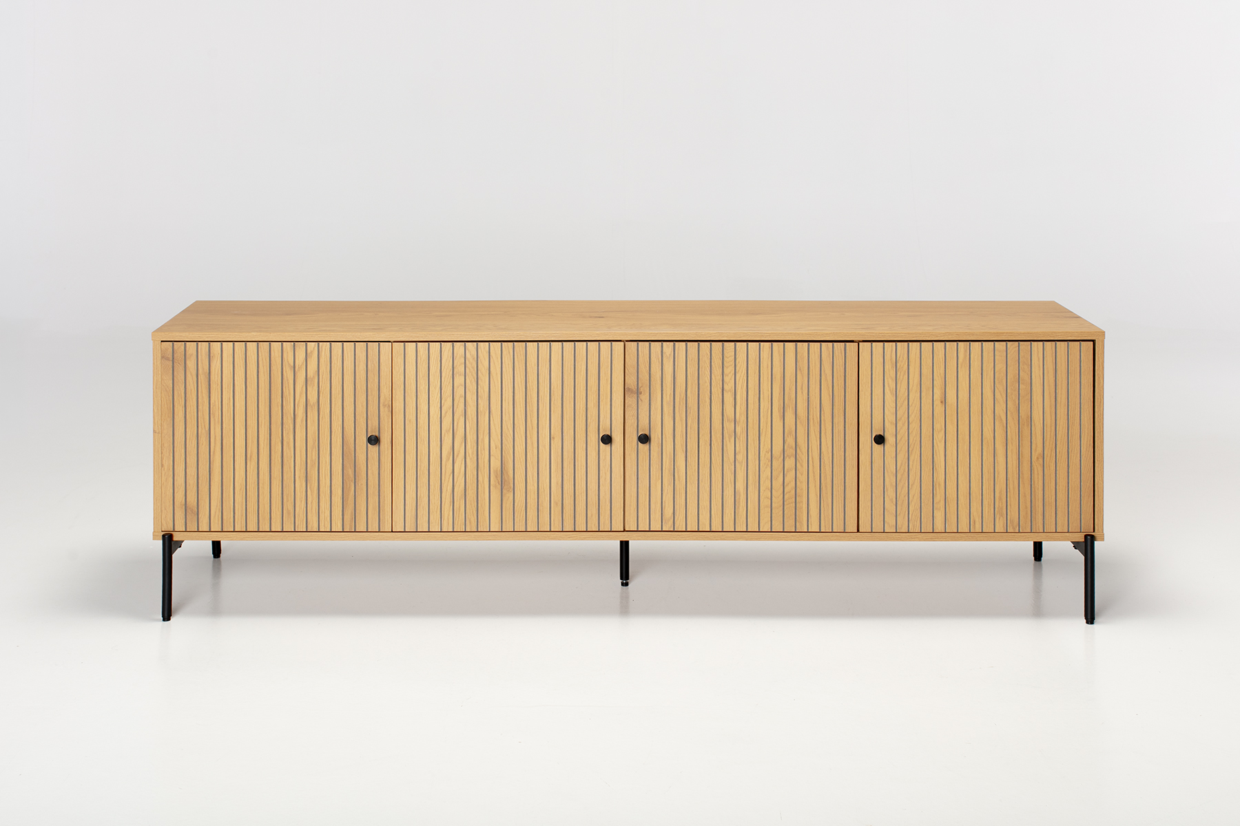 Bergen TV Unit - 1.8m Oak Effect 4 Door TV Unit
