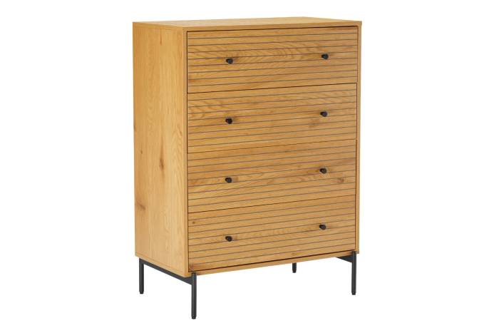 Bergen - Oak Effect 4 Drawer Chest