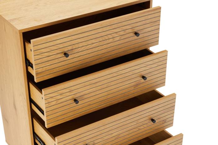 Bergen - Oak Effect 4 Drawer Chest