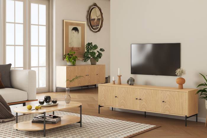 Bergen Oak Effect Furniture - Living Room lifestyle photo