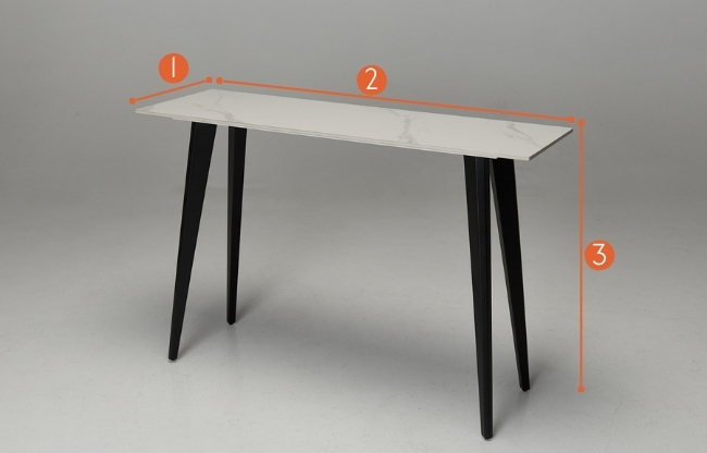 Immi stone console table measurements