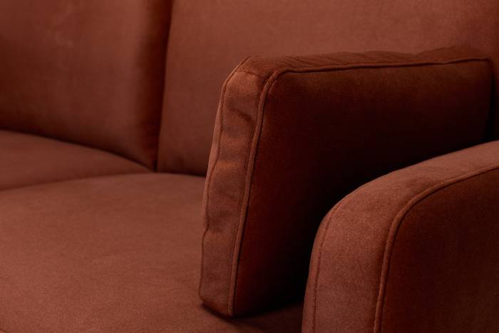 Langley Modern 2 Seater Sofa - Luxe Copper Velvet