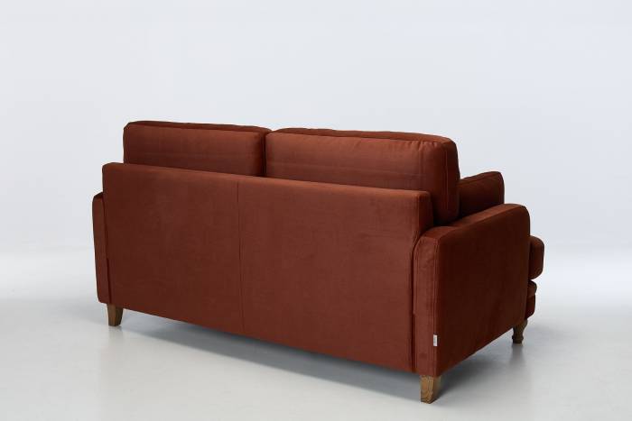 Langley Modern 2 Seater Sofa - Luxe Copper Velvet