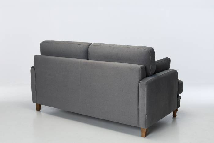 Modern 2 Seater Sofa - Luxe Dark Grey Velvet