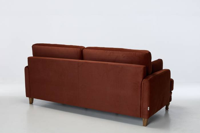 Langley Modern 3 Seater Sofa - Luxe Copper Velvet