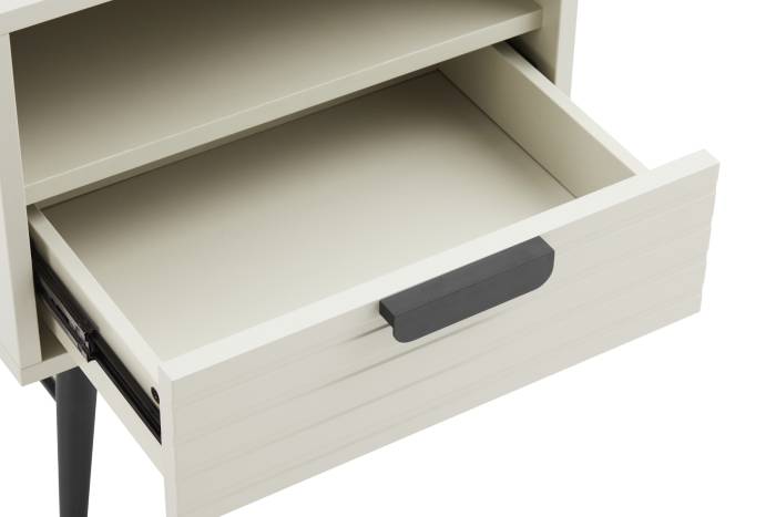 Malmo 1 Drawer Bedside Table - Pastel Grey