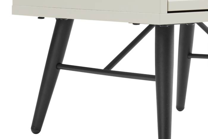 Malmo 1 Drawer Bedside Table - Pastel Grey