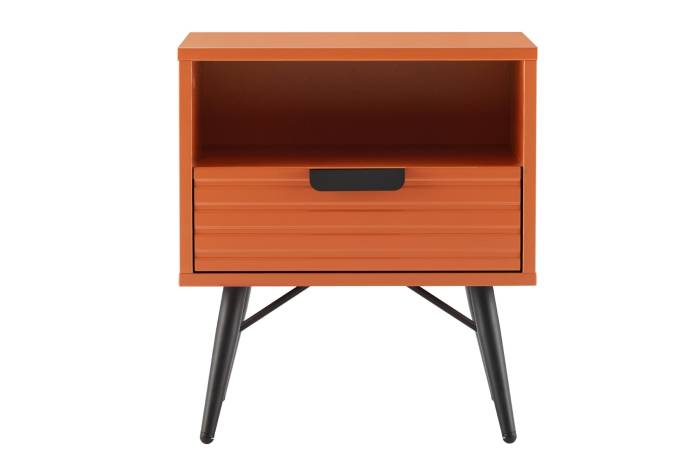 Malmo 1 Drawer Bedside Table - Terracotta