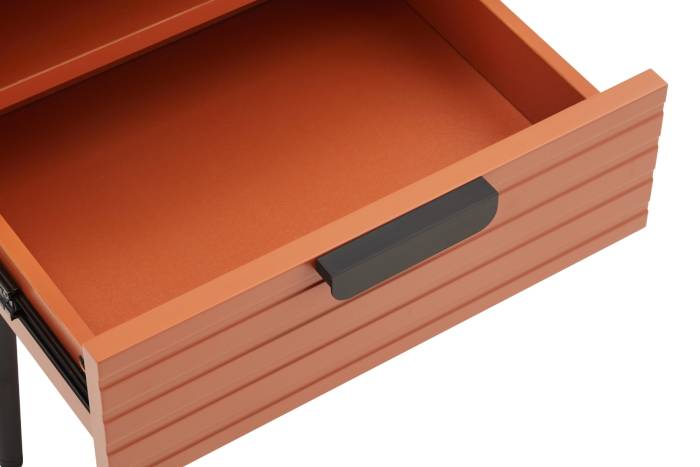Malmo 1 Drawer Bedside Table - Terracotta