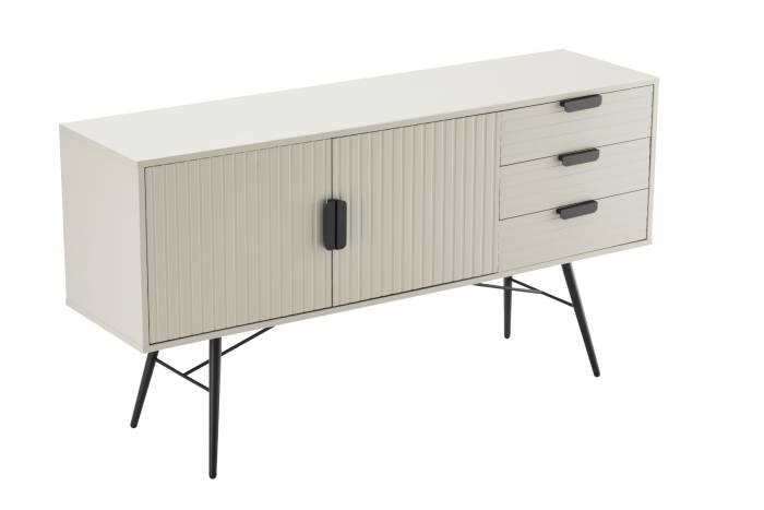 Malmo 2 Door 3 Drawer Sideboard - Pastel Grey