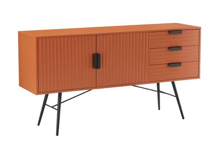 Malmo 2 Door 3 Drawer Sideboard - Terracotta