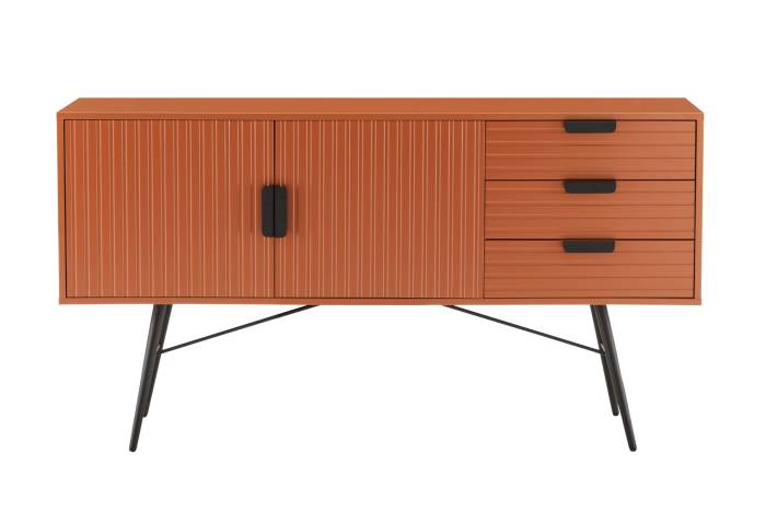 Malmo 2 Door 3 Drawer Sideboard - Terracotta