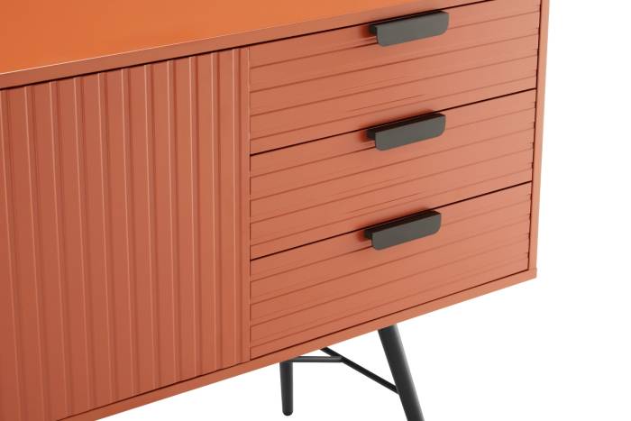 Malmo 2 Door 3 Drawer Sideboard - Terracotta