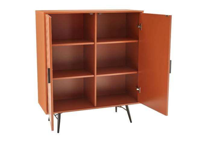 Malmo 2 Door Highboard - Terracotta