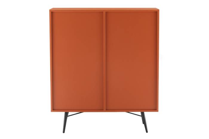 Malmo 2 Door Highboard - Terracotta
