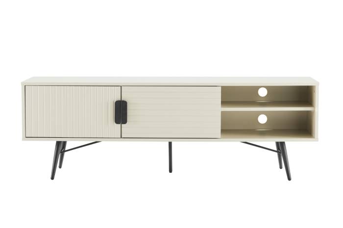 Malmo 1.5m TV Unit with 2 Doors & Open Storage - Pastel Grey
