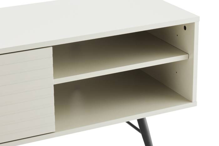 Malmo 1.5m TV Unit with 2 Doors & Open Storage - Pastel Grey