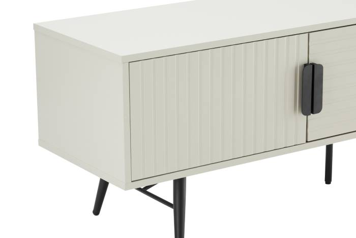 Malmo 1.5m TV Unit with 2 Doors & Open Storage - Pastel Grey