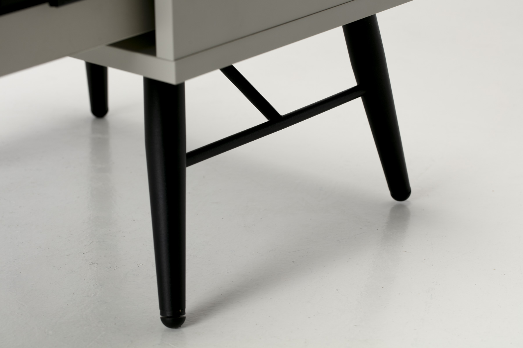 Malmo Bedside Table - 1 Drawer Bedside Table, Pastel Grey