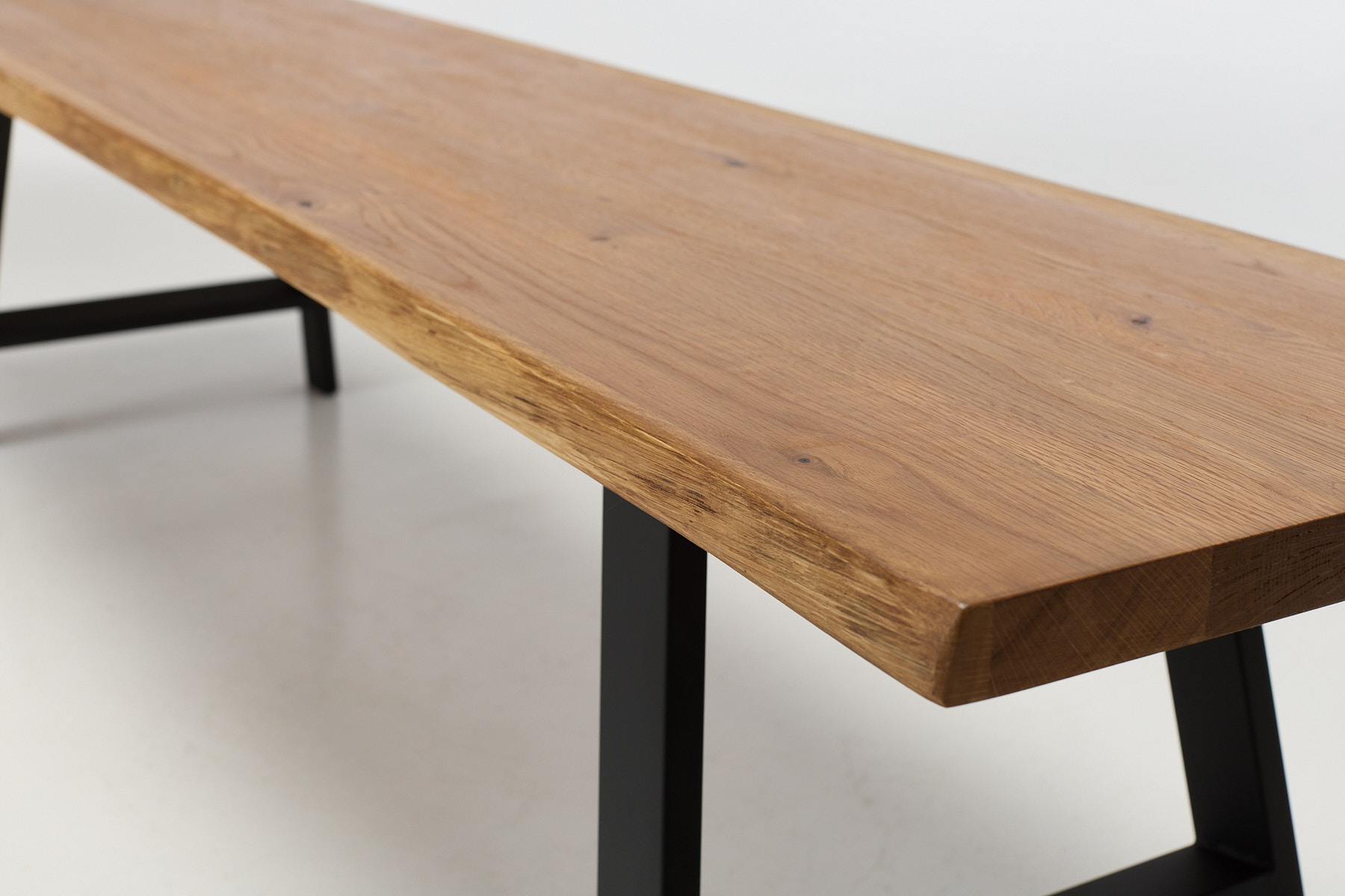 Alder Live Edge Solid Oak Dining Set with 2.4m Dining Table & 1.9m Dining Bench