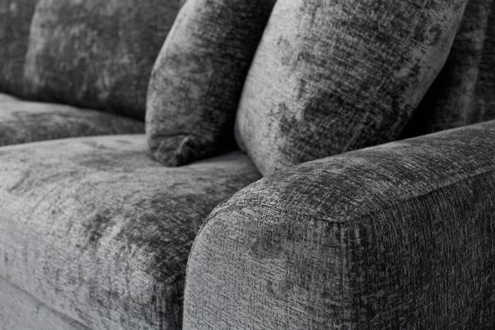 Arizona Modern L Shaped Corner Sofa with Left Hand Chaise - Anthracite Chenille