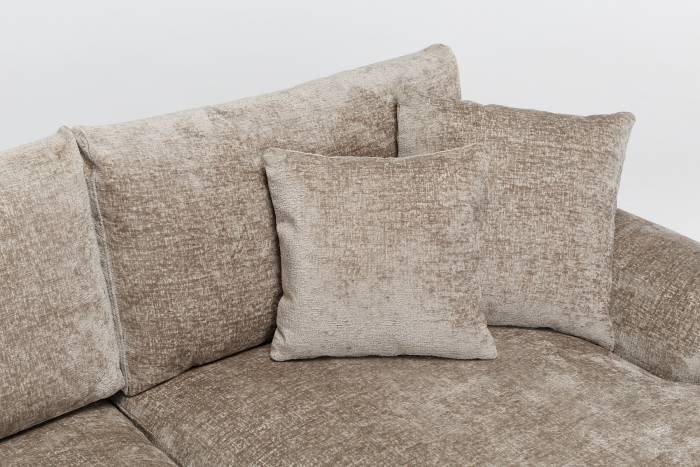 Arizona Modern L Shaped Corner Sofa with Left Hand Chaise - Stone Chenille