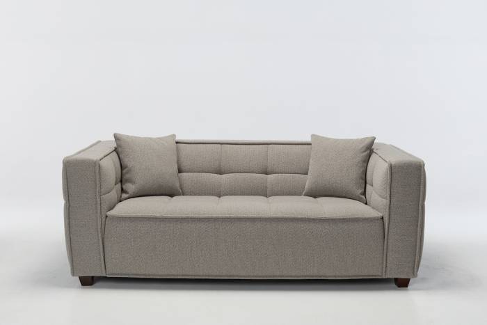 Arta Modern 3 Seater Sofa - Warm Grey Luxury Woven Fabric