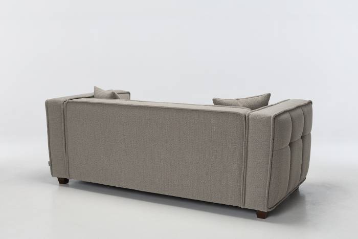 Arta Modern 3 Seater Sofa - Warm Grey Luxury Woven Fabric