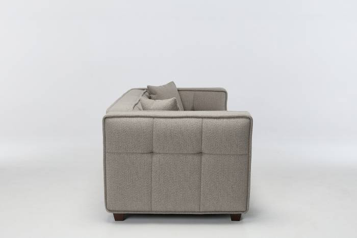 Arta Modern 3 Seater Sofa - Warm Grey Luxury Woven Fabric