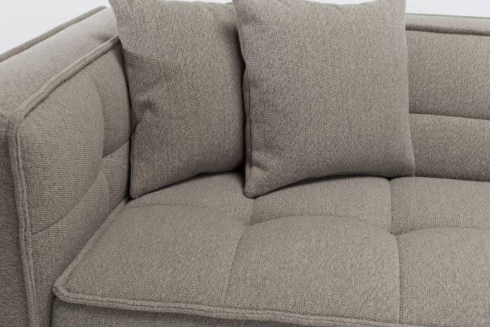 Arta Large Modern 4.5 Seater Sofa - Warm Grey Luxury Woven Fabric