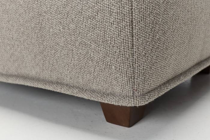 Arta Modern Footstool - Warm Grey Luxury Woven Fabric